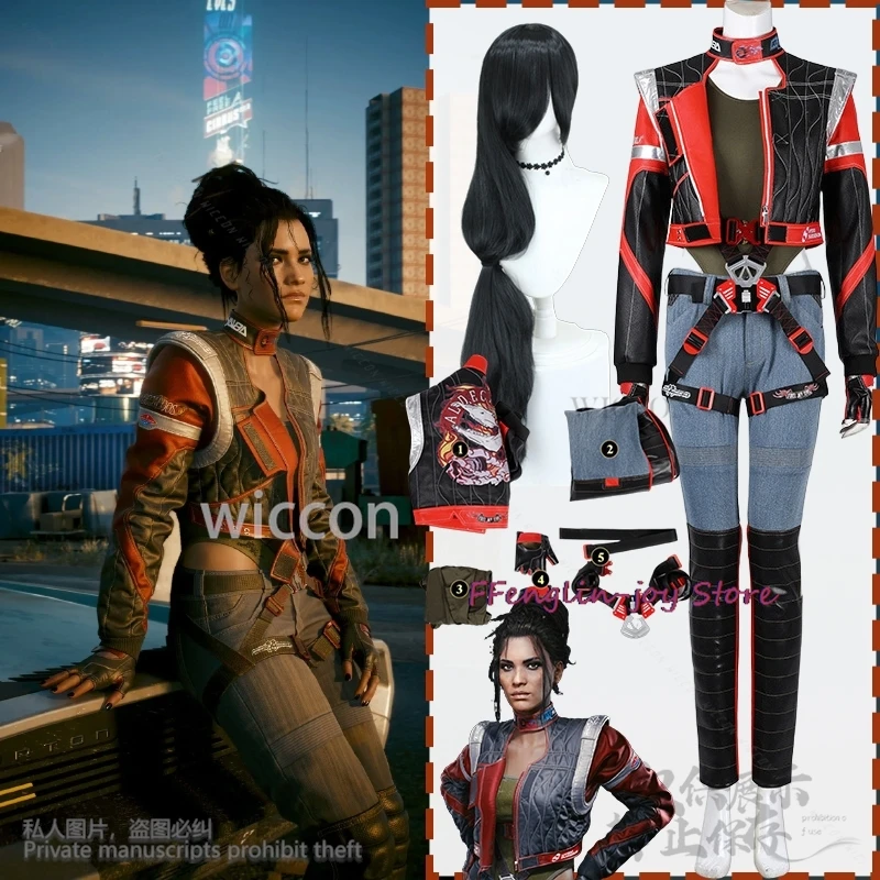Game Panam Palmer Cosplay Anime Red And Black Leather Jackets Punk Y2K Girls Fashion Uniform Belt Wig Halloween Party Customized
Game Panam Palmer Cosplay Anime Red And Black Leather Jackets Punk Y2K Girls Fashion Uniform Belt Wig Halloween Party Customized