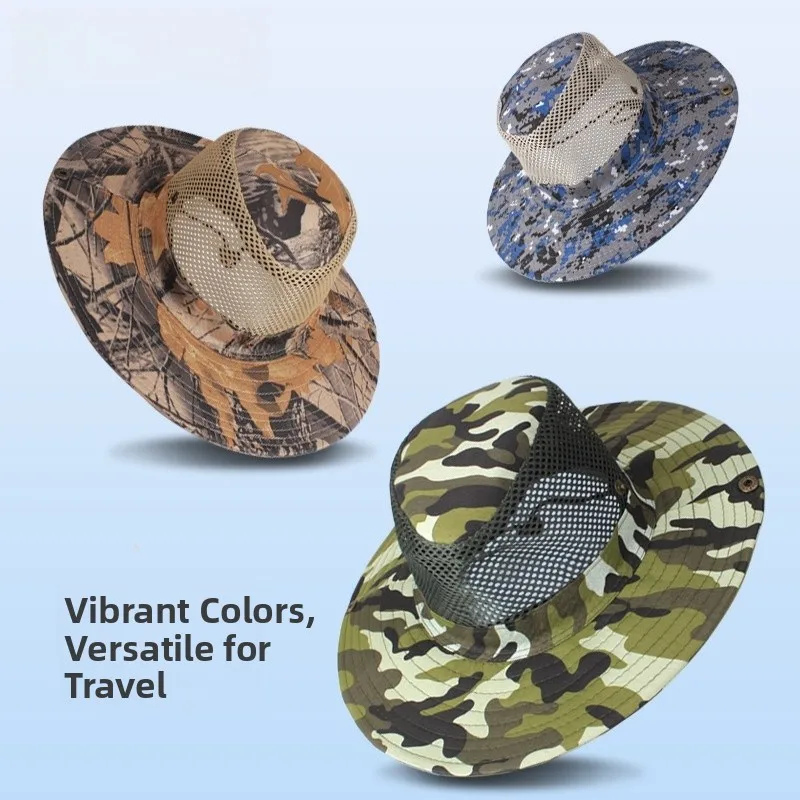 Men's Outdoor Sun Protection Hat Large Brim Camouflage Breathable Hiking Fishing Cap UV Protection Summer Season Seven Sleeve
Men's Outdoor Sun Protection Hat Large Brim Camouflage Breathable Hiking Fishing Cap UV Protection Summer Season Seven Sleeve