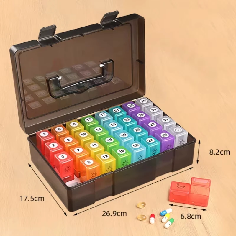 Monthly Pill Cases Travel Dispen Storage Container Colorful Drug Dispenser Packing Container 32 Slot Pill Box Organizer 31 Days
Monthly Pill Cases Travel Dispen Storage Container Colorful Drug Dispenser Packing Container 32 Slot Pill Box Organizer 31 Days