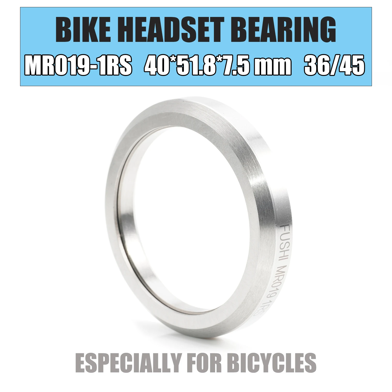 MR019 Headset Bearing 1PC 40x51.8x7.5mm 36/45 1RS/2RS Sealed For FSA TH-073DJ MTB Road Bike Replacement GCR15 Chrome Steel
MR019 Headset Bearing 1PC 40x51.8x7.5mm 36/45 1RS/2RS Sealed For FSA TH-073DJ MTB Road Bike Replacement GCR15 Chrome Steel