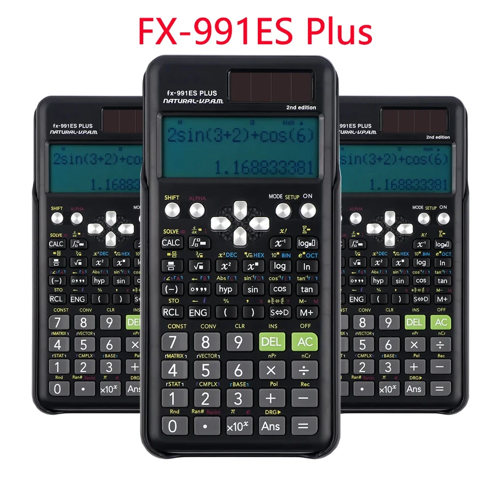 Калькулятор для FX-991ES-PLUS-2nd Edition, оригинальные функции научного калькулятора для школьников, офисная батарея для монет
Калькулятор для FX-991ES-PLUS-2nd Edition, оригинальные функции научного калькулятора для школьников, офисная батарея для монет