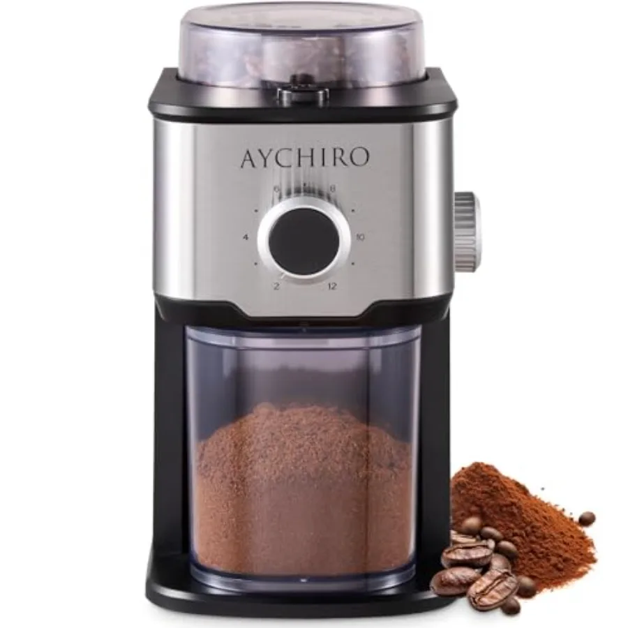 Electric Coffee Grinder with 14 Adjustable Settings for Espresso Drip Coffee and French Press in Stainless Steel Matte Black Fi
Electric Coffee Grinder with 14 Adjustable Settings for Espresso Drip Coffee and French Press in Stainless Steel Matte Black Fi