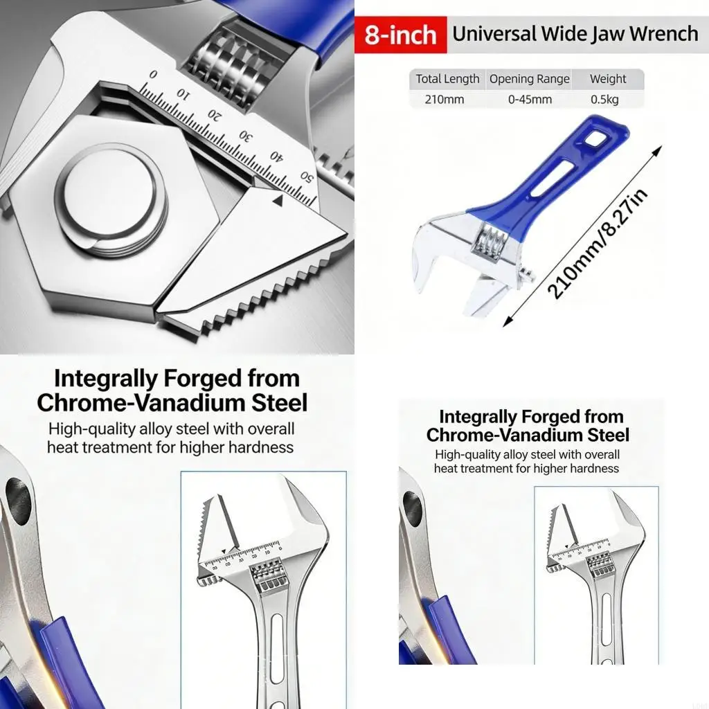 0-45mm Adjustable Wrench Spanner Professional Large Open End Adjustable Wrench
0-45mm Adjustable Wrench Spanner Professional Large Open End Adjustable Wrench