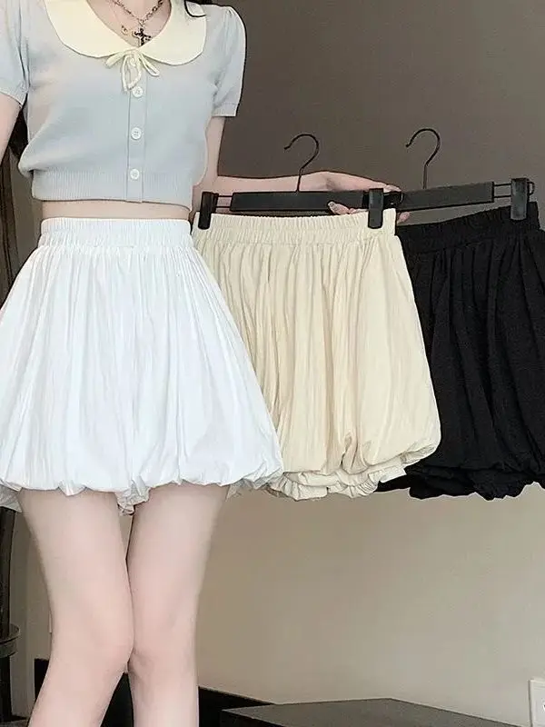 Summer Thin High Waist Flared Shorts Skirt Women's Casual High Waist Puffy Lantern Pants Loose Fit Straight Leg Pants
Summer Thin High Waist Flared Shorts Skirt Women's Casual High Waist Puffy Lantern Pants Loose Fit Straight Leg Pants