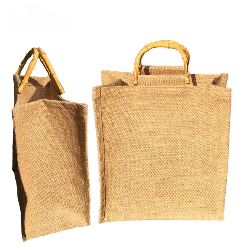 Shopping Tote Bag Semi-circular Bamboo Handle Shopping Bag Natural Jute Fashion Gift Bag
Shopping Tote Bag Semi-circular Bamboo Handle Shopping Bag Natural Jute Fashion Gift Bag