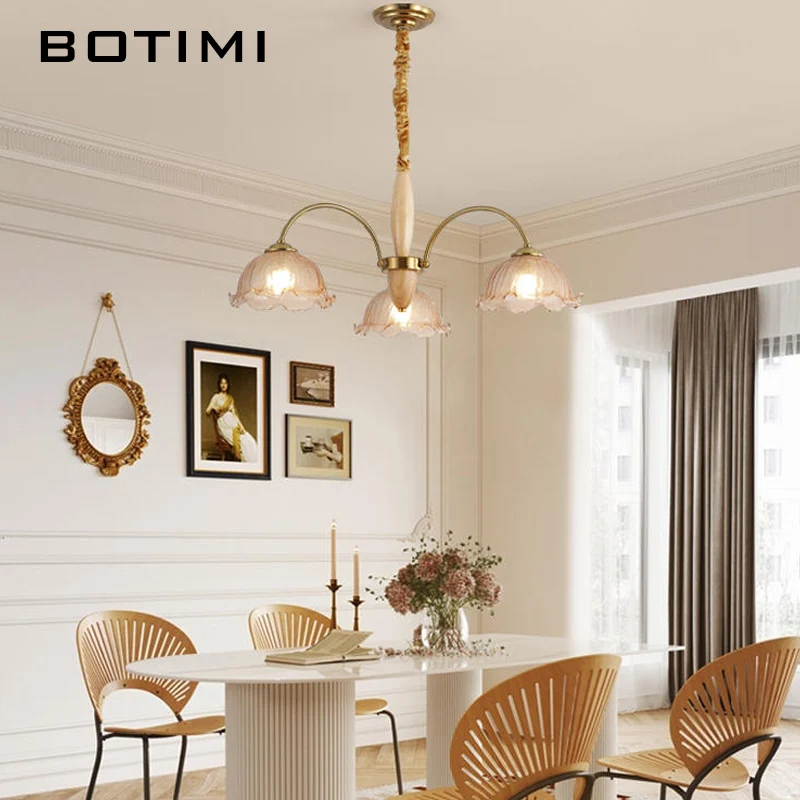 BOTIMI Handmade Glasses Chandeliers Master Bedroom Chandelier Lighting Fixtures Home Decorative Wooden Hanging Lights
BOTIMI Handmade Glasses Chandeliers Master Bedroom Chandelier Lighting Fixtures Home Decorative Wooden Hanging Lights