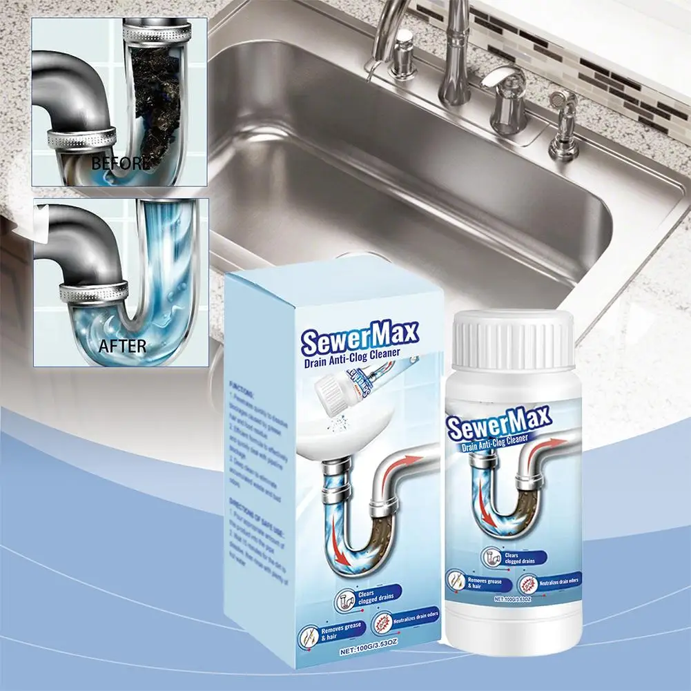 100gAnti-Clog Drain Cleaner Fast-Acting Hair & Grease Dissolver Safe For Pipes Kitchen Bathroom Septic Professional Eco-Fri K3Y5
100gAnti-Clog Drain Cleaner Fast-Acting Hair & Grease Dissolver Safe For Pipes Kitchen Bathroom Septic Professional Eco-Fri K3Y5