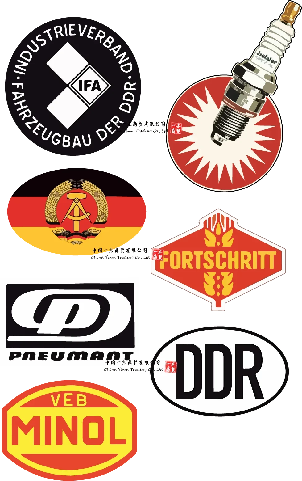 DDR Sticker Set Each for VEB IFA Vintage Minol Retro Vintage East Trabant Barkas Wartburg Simson etc
DDR Sticker Set Each for VEB IFA Vintage Minol Retro Vintage East Trabant Barkas Wartburg Simson etc