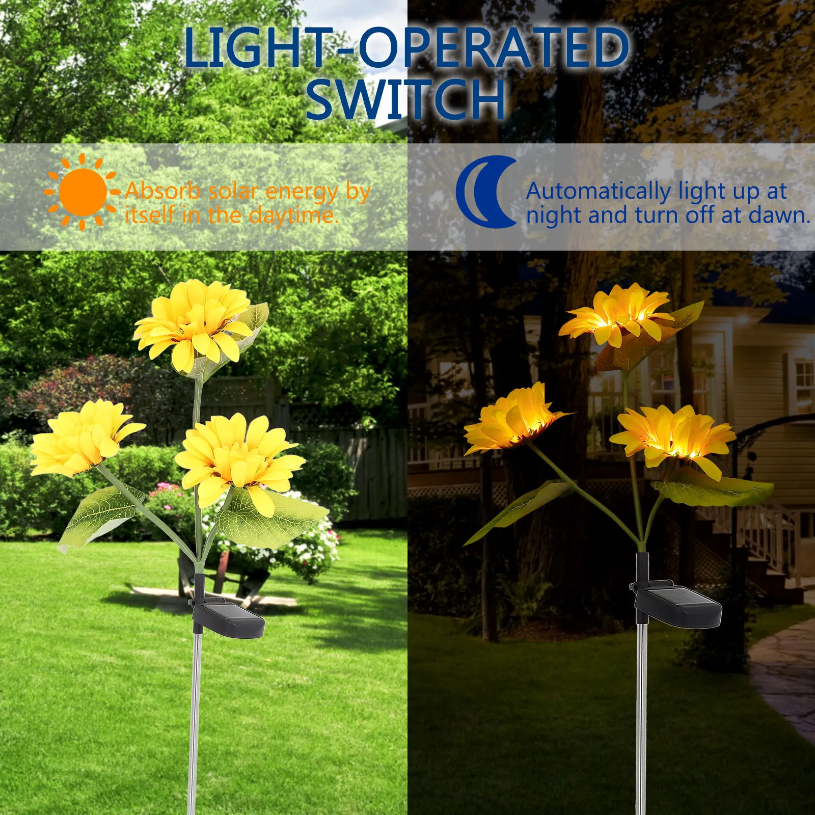 2Pcs Sunflower Solar Lamp Garden Decoration Durable Wear Resistant Outdoor Solar Lawn LED Light Creative Yard Lighting Ornament
2Pcs Sunflower Solar Lamp Garden Decoration Durable Wear Resistant Outdoor Solar Lawn LED Light Creative Yard Lighting Ornament