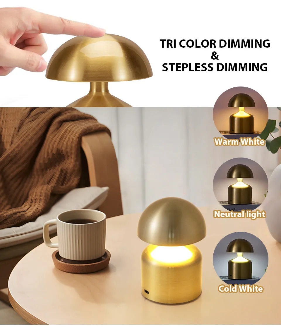 Table LED Lamp Rechargeable Touch Sensor Night Desk Lamp 3 Color Temperatures Stepless Dimming for Restaurant Hotel Bar Bedroom
Table LED Lamp Rechargeable Touch Sensor Night Desk Lamp 3 Color Temperatures Stepless Dimming for Restaurant Hotel Bar Bedroom