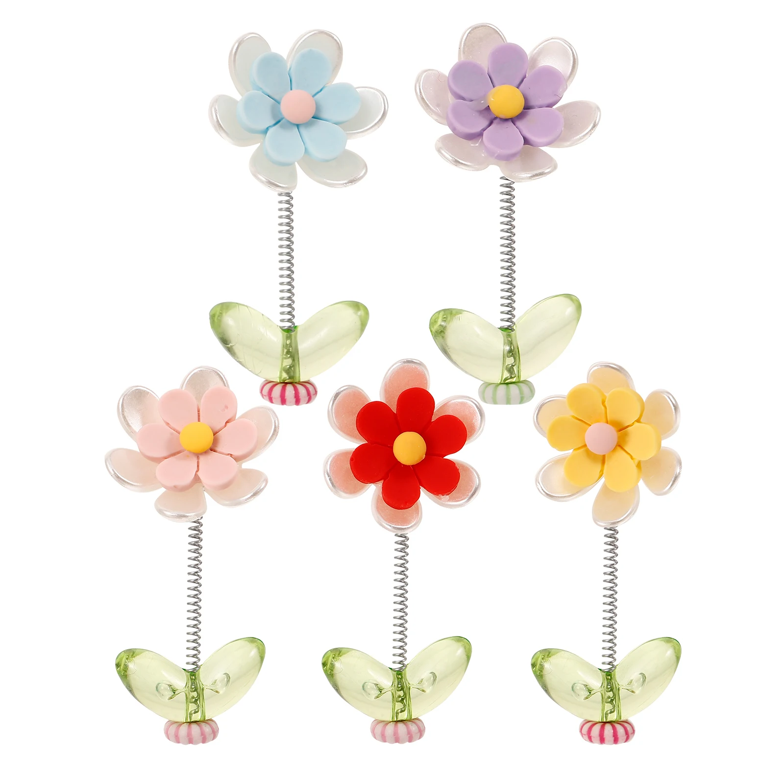 5pcs Car Dashboard Mini Plastic Figurines Decorations Stylish Miniature Flower Ornaments Non Fading Durable Spring Base
5pcs Car Dashboard Mini Plastic Figurines Decorations Stylish Miniature Flower Ornaments Non Fading Durable Spring Base
