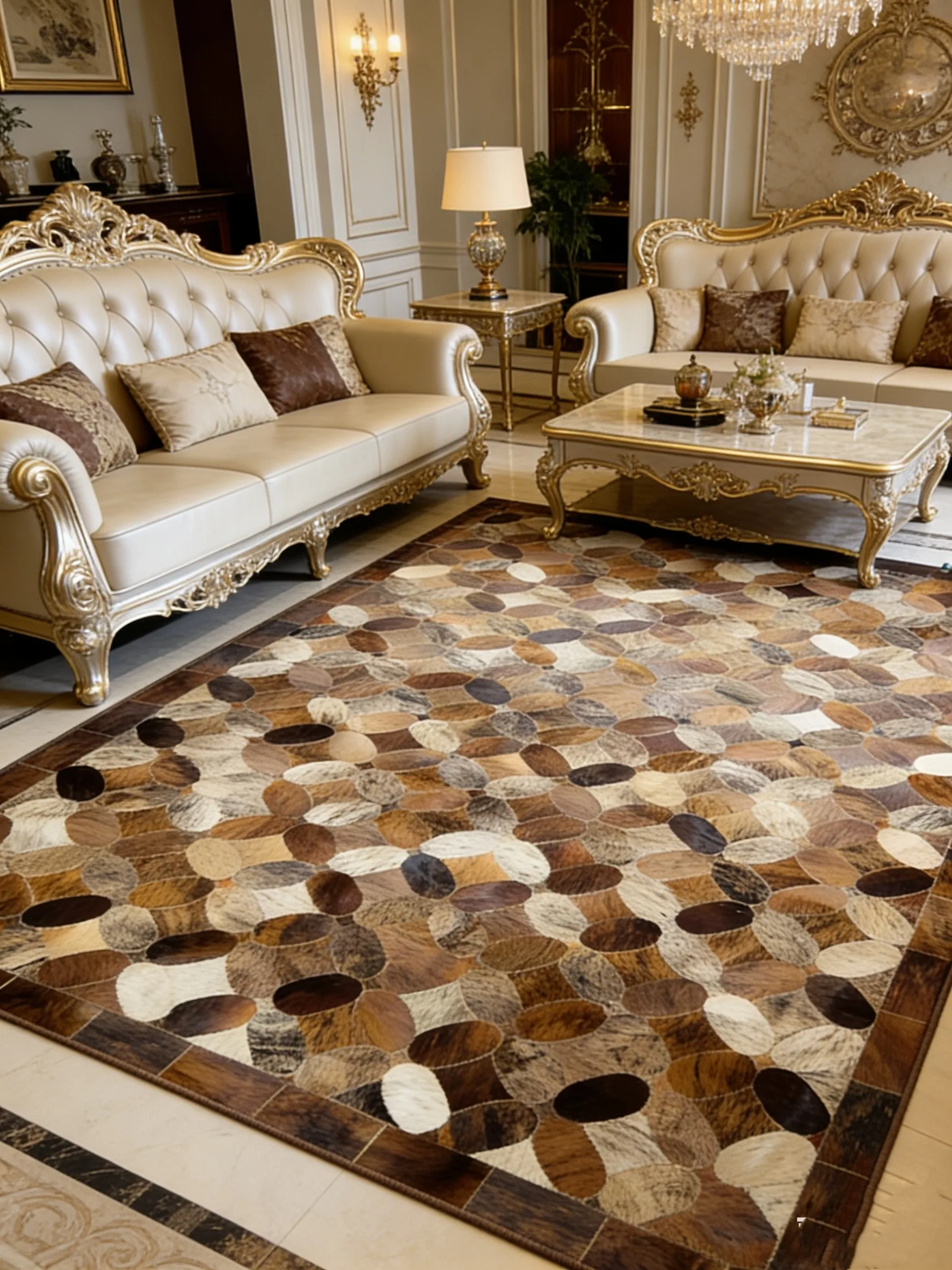 Vintage Handmade Cowhide Carpet for Living Room Real Cow Leather Large Area Rug for Bedroom Decoration Luxury Parlor Floor Mat
Vintage Handmade Cowhide Carpet for Living Room Real Cow Leather Large Area Rug for Bedroom Decoration Luxury Parlor Floor Mat
