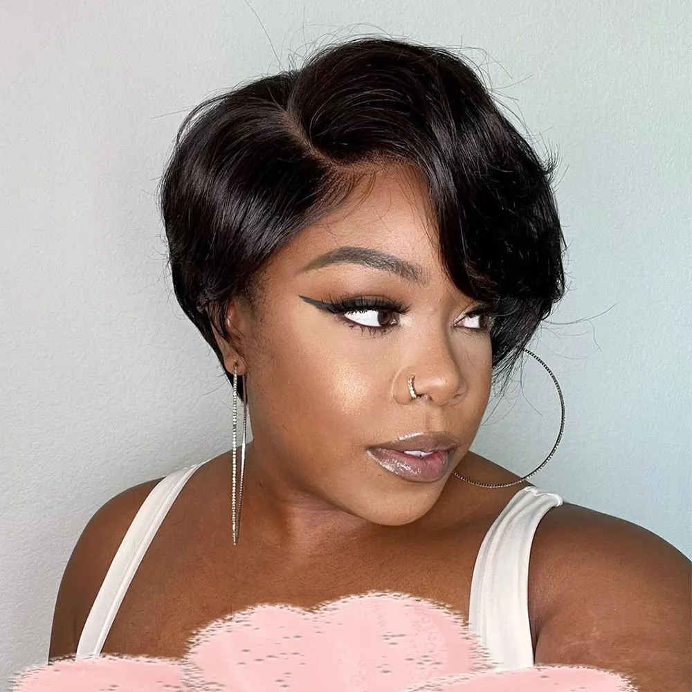 Short Bob Wigs Human Hair Short Pixie Cut Wig Human Hair 13x4x1 C Part LaceWigs Pre Plucked Bob Wigs For Black Women
Short Bob Wigs Human Hair Short Pixie Cut Wig Human Hair 13x4x1 C Part LaceWigs Pre Plucked Bob Wigs For Black Women