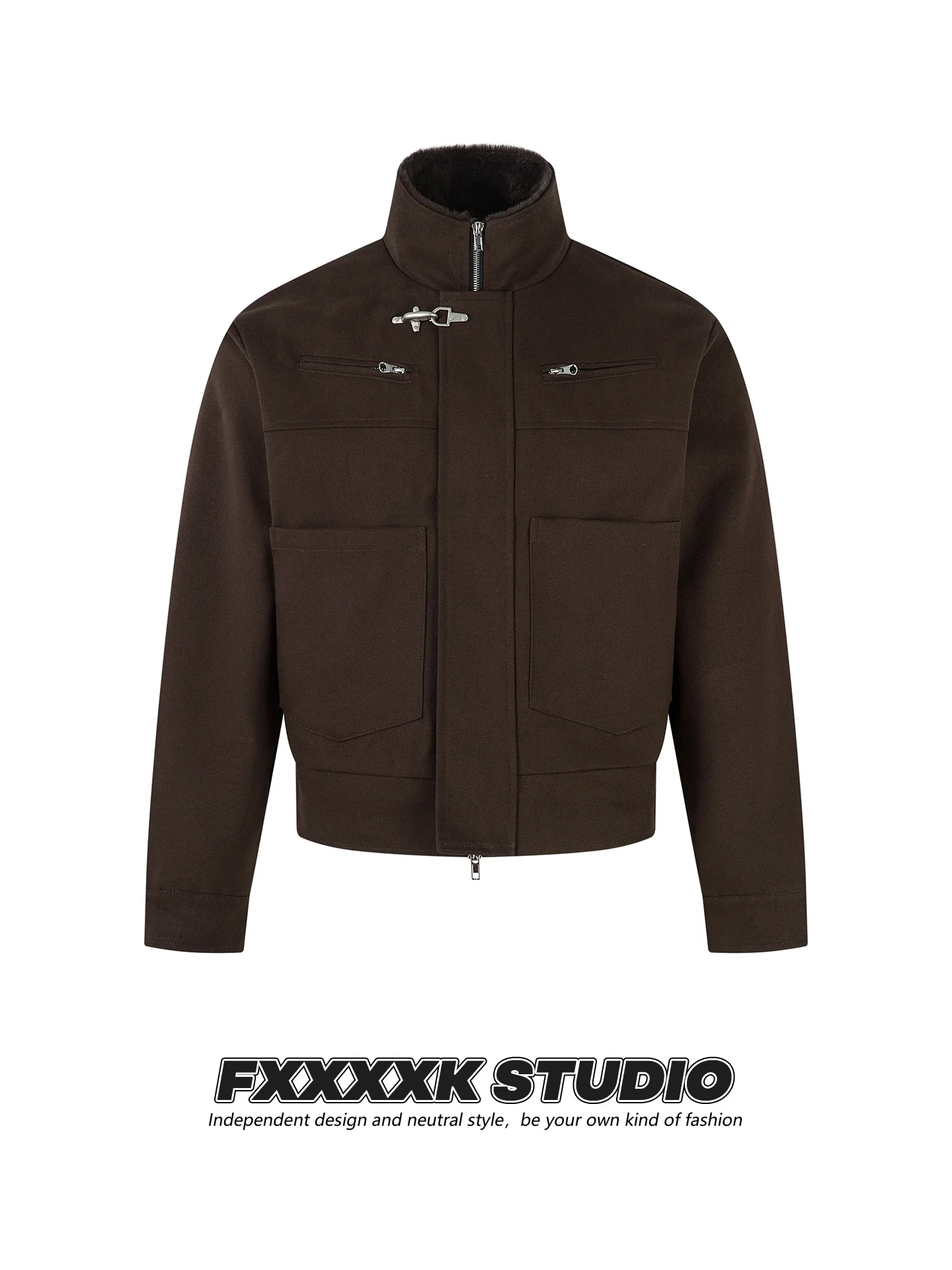 FXK Original American Retro Vintage Aircrt Bule Stand Collar Fce Lined Thi Warm Trendy Jaet Coat for Men And Women
FXK Original American Retro Vintage Aircrt Bule Stand Collar Fce Lined Thi Warm Trendy Jaet Coat for Men And Women