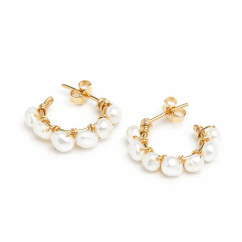 Handmade Natural Pearl Hoop Earrings 14K Gold Filled Earrings Tarnish Resistant Dainty Jewelry Waterproof Jewelry Original Gifts
Handmade Natural Pearl Hoop Earrings 14K Gold Filled Earrings Tarnish Resistant Dainty Jewelry Waterproof Jewelry Original Gifts