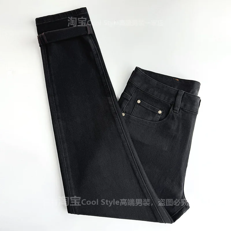 Высококачественные роскошные черные джинсы, мужские осенние новые стильные облегающие эластичные модные повседневные брюки на небольшую ногу
Высококачественные роскошные черные джинсы, мужские осенние новые стильные облегающие эластичные модные повседневные брюки на небольшую ногу