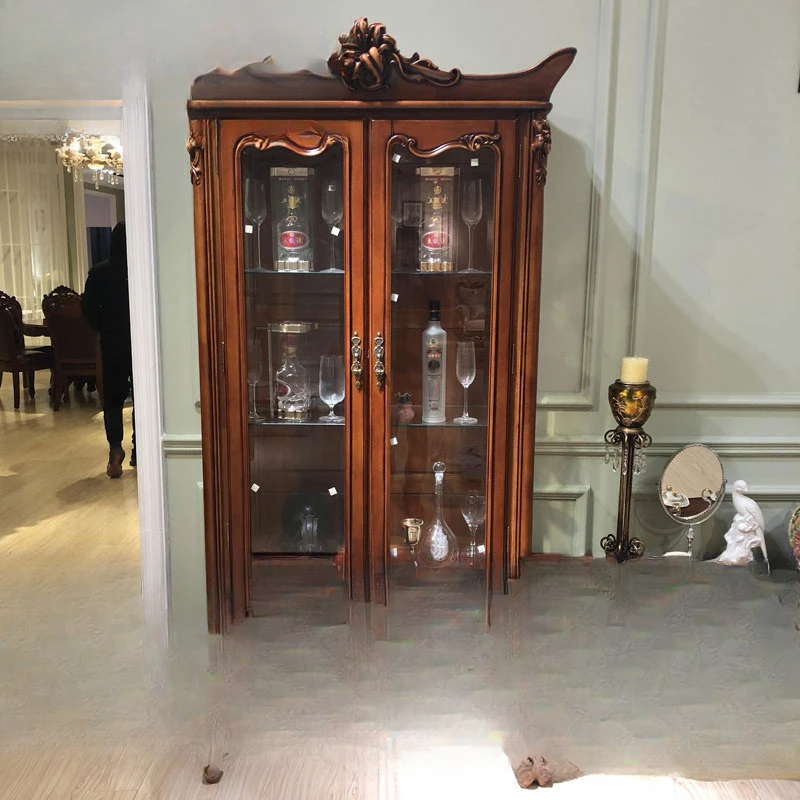 Living room European wine cabinet dining room wall household single door double door glass storage
Living room European wine cabinet dining room wall household single door double door glass storage