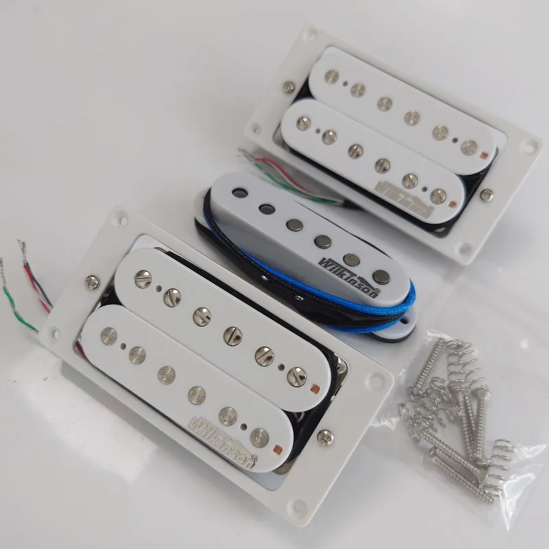 Гитарные звукосниматели Wilkinson HSH Humbucker, Alnico 5, белые, комплект 4C для электрогитар L/P-типа, WHHBN/WVSM/WHHBB
Гитарные звукосниматели Wilkinson HSH Humbucker, Alnico 5, белые, комплект 4C для электрогитар L/P-типа, WHHBN/WVSM/WHHBB