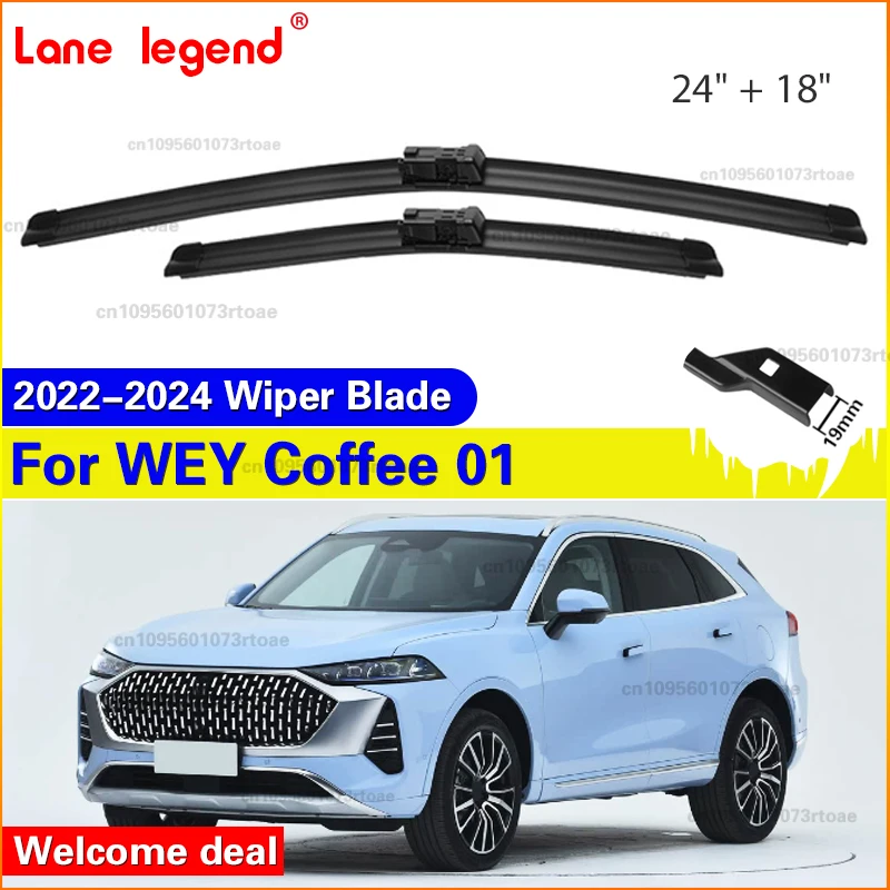 2pcs For WEY Coffee 01 2022 2023 2024 Car Front Wiper Blades Windscreen Wiper Blade Brushes Cutter Goods Car Accessories 24"+18"
2pcs For WEY Coffee 01 2022 2023 2024 Car Front Wiper Blades Windscreen Wiper Blade Brushes Cutter Goods Car Accessories 24"+18"