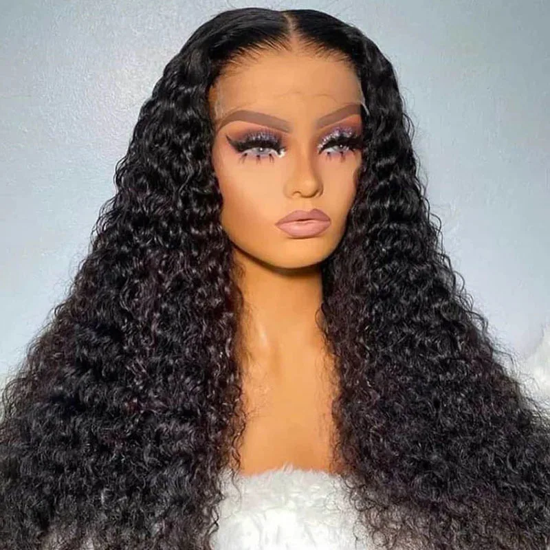 Soft Preplucked Natural Black Kinky Curly 180Density 26Inch Long Deep Lace Front Wig For Women With Baby Hair Glueless Daily
Soft Preplucked Natural Black Kinky Curly 180Density 26Inch Long Deep Lace Front Wig For Women With Baby Hair Glueless Daily