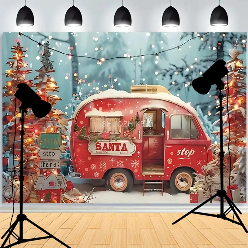 Campervan Christmas Day Background Fireplace Living Room Decoration Family Party New Year Photography Backdrops AG-04
Campervan Christmas Day Background Fireplace Living Room Decoration Family Party New Year Photography Backdrops AG-04