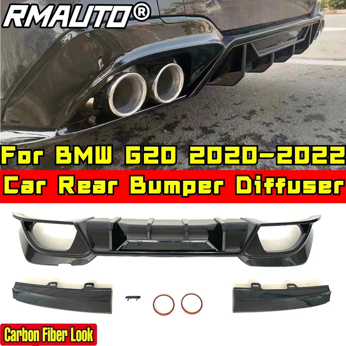 BMW G20 Rear Bumper Lip Carbon Fiber Look Sports Style Car Rear Bumper Spoiler Car Accessories For BMW G20 2020-2022 Body Kit
BMW G20 Rear Bumper Lip Carbon Fiber Look Sports Style Car Rear Bumper Spoiler Car Accessories For BMW G20 2020-2022 Body Kit