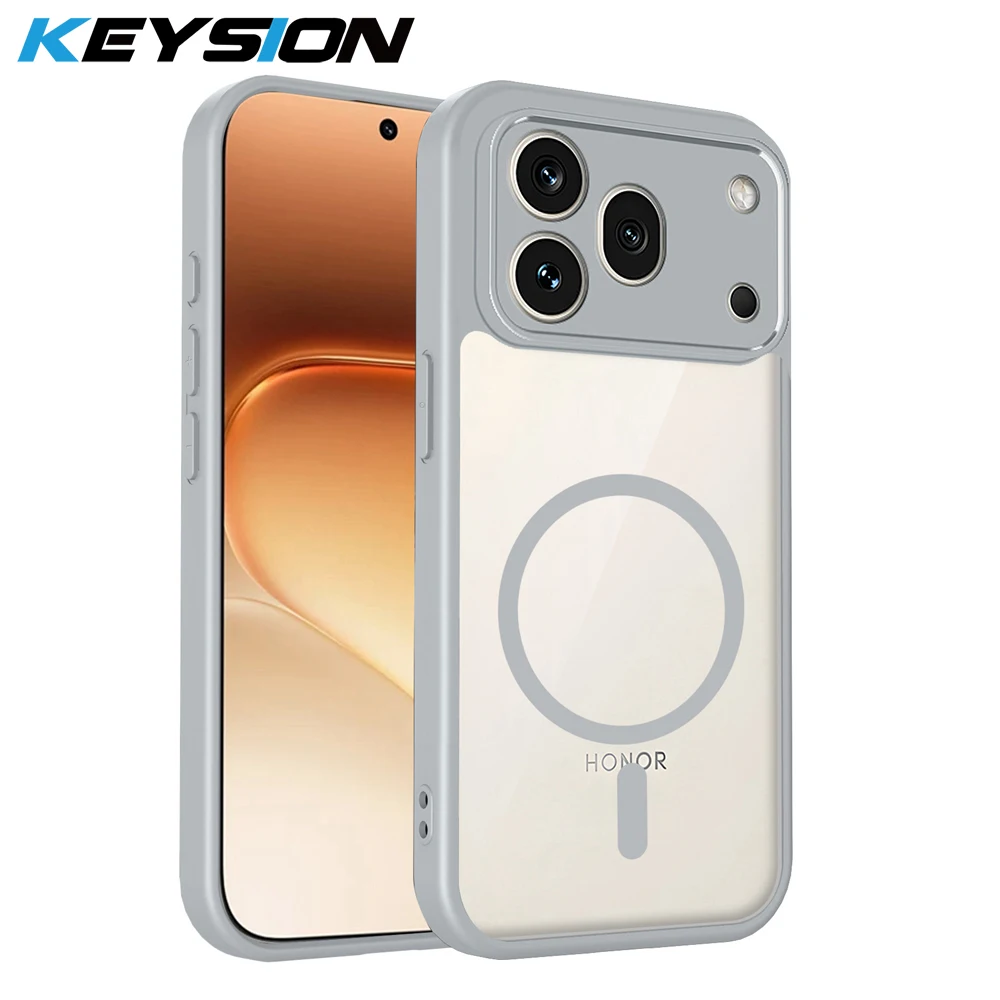 KEYSION Transparent Magnetic Phone Case for HONOR 600 Pro 5G Soft Silicone+PC HD Clear Shockproof Back Cover for Huawei Honor600
KEYSION Transparent Magnetic Phone Case for HONOR 600 Pro 5G Soft Silicone+PC HD Clear Shockproof Back Cover for Huawei Honor600