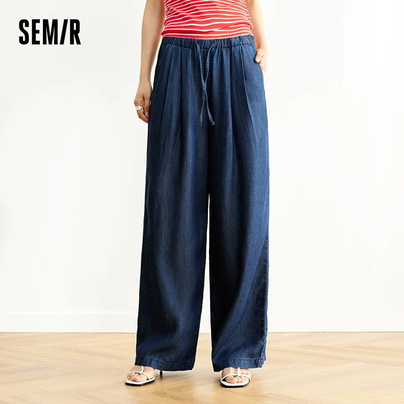 Semir Elastic Waist Denim Pants Women Draped Fit 2025 Summer New Cooling Wide Leg Trousers
Semir Elastic Waist Denim Pants Women Draped Fit 2025 Summer New Cooling Wide Leg Trousers