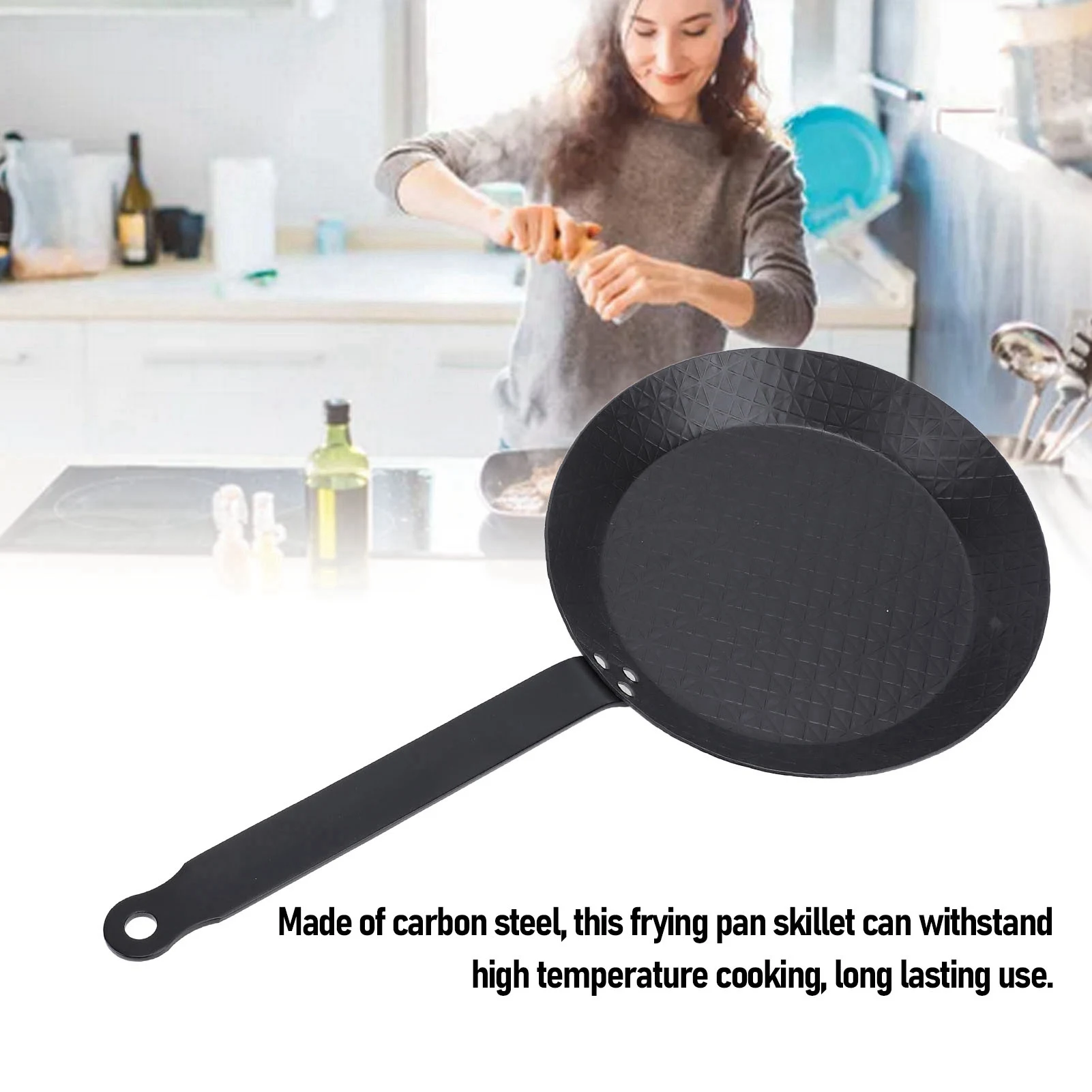 Carbon Steel Frying Pan Nonstick Frying Pan Skillet Easy To Clean Heat Resistant Comfortable Grip Smokeless Compact for Indoor
Carbon Steel Frying Pan Nonstick Frying Pan Skillet Easy To Clean Heat Resistant Comfortable Grip Smokeless Compact for Indoor