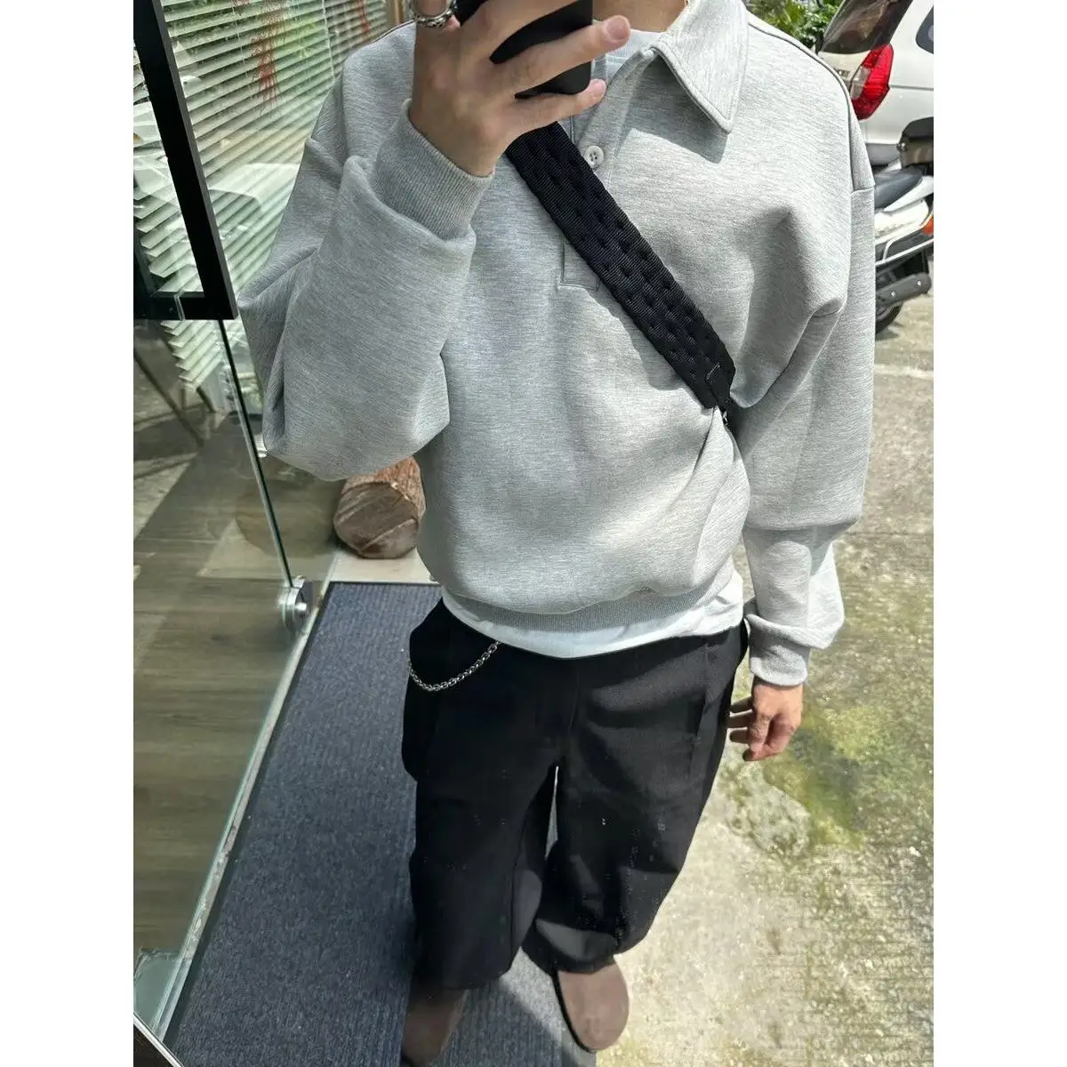 Spring Autumn Men's Japanese Sle Simple High-End irt Sweatirt Loose Retro Lazy Aosphere Long Sve irt
Spring Autumn Men's Japanese Sle Simple High-End irt Sweatirt Loose Retro Lazy Aosphere Long Sve irt