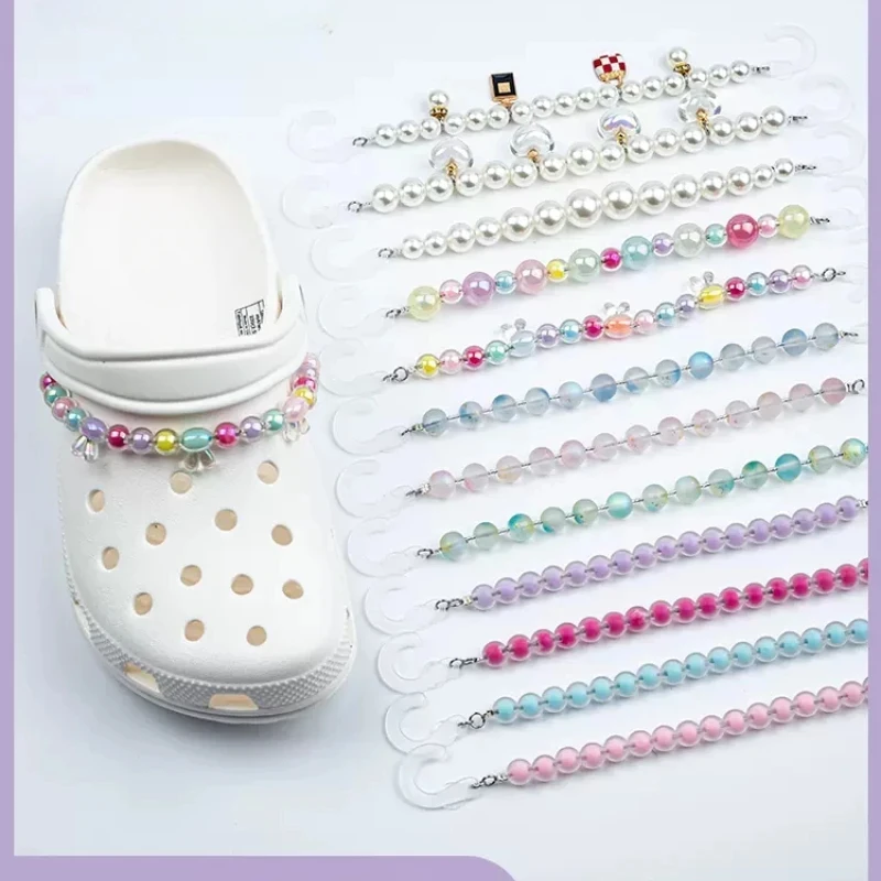 2 Pieces Colorful Chain Shoe Charms for Crocs Fashion Luxury All-match shoe Accessories Vintage Cute Sandals Chain Decorations
2 Pieces Colorful Chain Shoe Charms for Crocs Fashion Luxury All-match shoe Accessories Vintage Cute Sandals Chain Decorations
