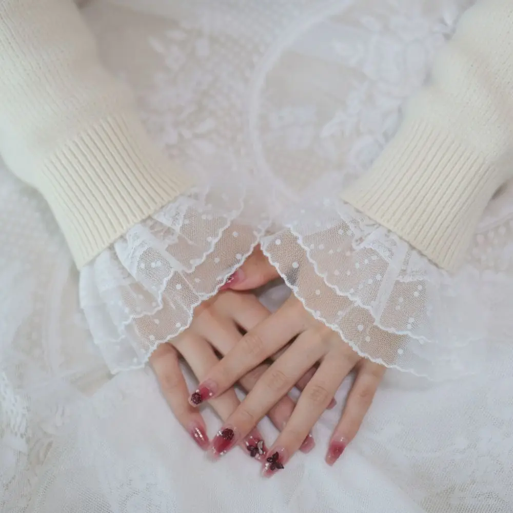 Новая сетчатая поддельная манжета, съемная белая манжета на запястье, кружевная манжета, аксессуары для дизайна ногтей
Новая сетчатая поддельная манжета, съемная белая манжета на запястье, кружевная манжета, аксессуары для дизайна ногтей