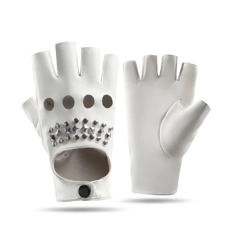 Велосипедные перчатки из искусственной кожи с заклепками на половину пальца, модные уличные сценические украшения в стиле панк, украшения для ночного клуба
Велосипедные перчатки из искусственной кожи с заклепками на половину пальца, модные уличные сценические украшения в стиле панк, украшения для ночного клуба