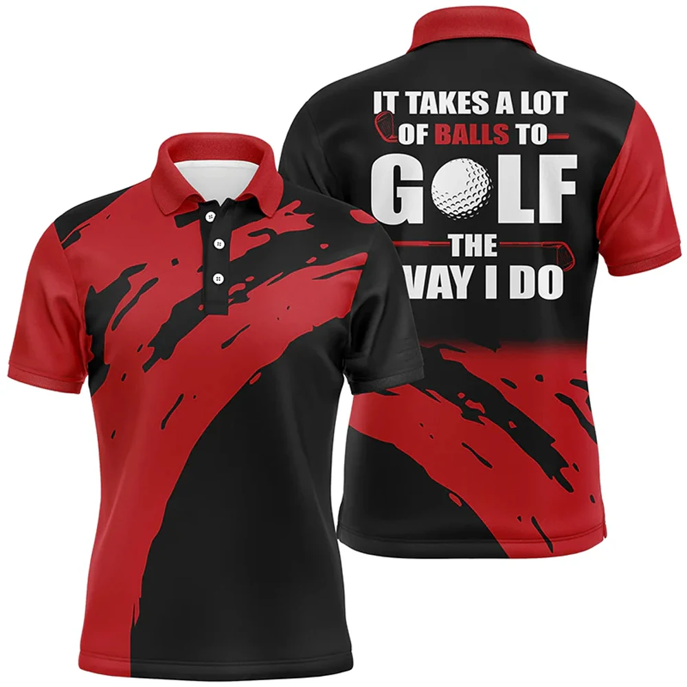 Funny Black Mens golf polos shirts Summer It takes a lot of balls to golf the way I do Loose Causal Oversized Tee Tops
Funny Black Mens golf polos shirts Summer It takes a lot of balls to golf the way I do Loose Causal Oversized Tee Tops