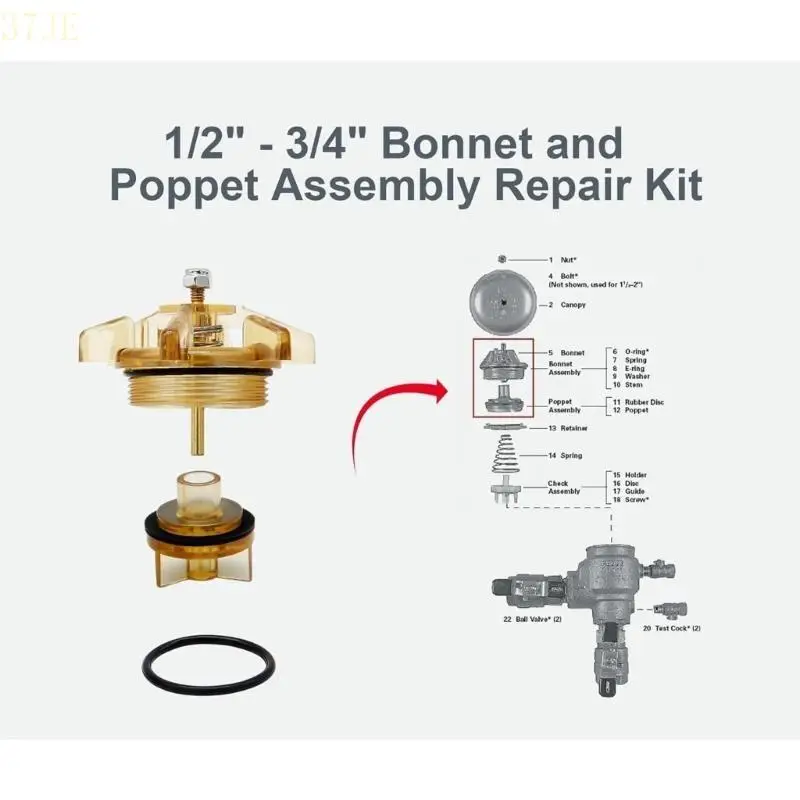 37JE Vacuum Breaker и комплект для ремонта профилактики обратного потока, "3/4" Желтая пластиковая поппетс сборки, для
37JE Vacuum Breaker и комплект для ремонта профилактики обратного потока, "3/4" Желтая пластиковая поппетс сборки, для