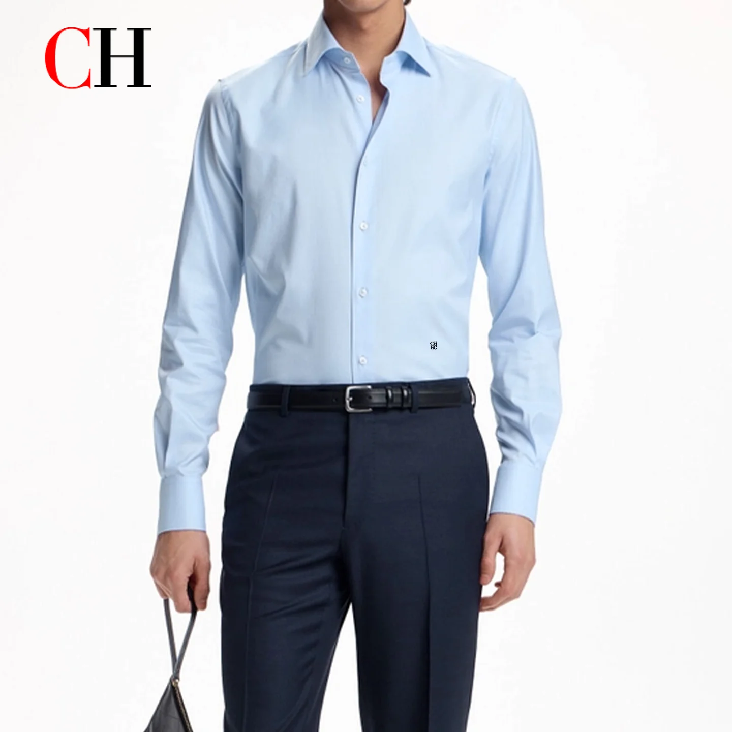 CH Men Solid Color Long Sleeve Dress Shirt Turn Down Collar Button Up Business Formal Shirts Mini Logo Office Daily Tops
CH Men Solid Color Long Sleeve Dress Shirt Turn Down Collar Button Up Business Formal Shirts Mini Logo Office Daily Tops