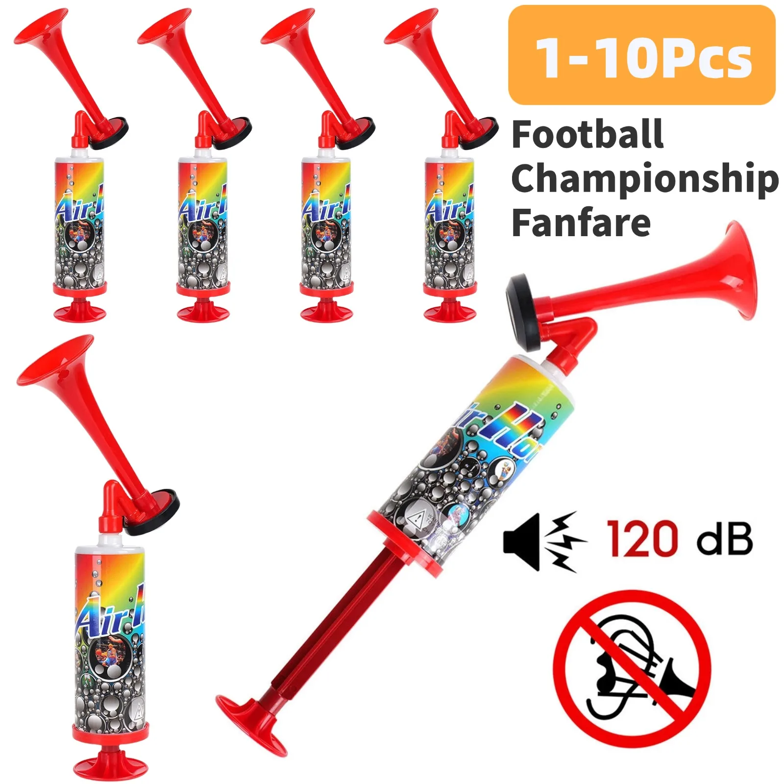 10-1Pcs Handheld Air Horn Portable Air Pump Horn Party Accessories Security Emergency Air Horns for Football Sport Event
10-1Pcs Handheld Air Horn Portable Air Pump Horn Party Accessories Security Emergency Air Horns for Football Sport Event