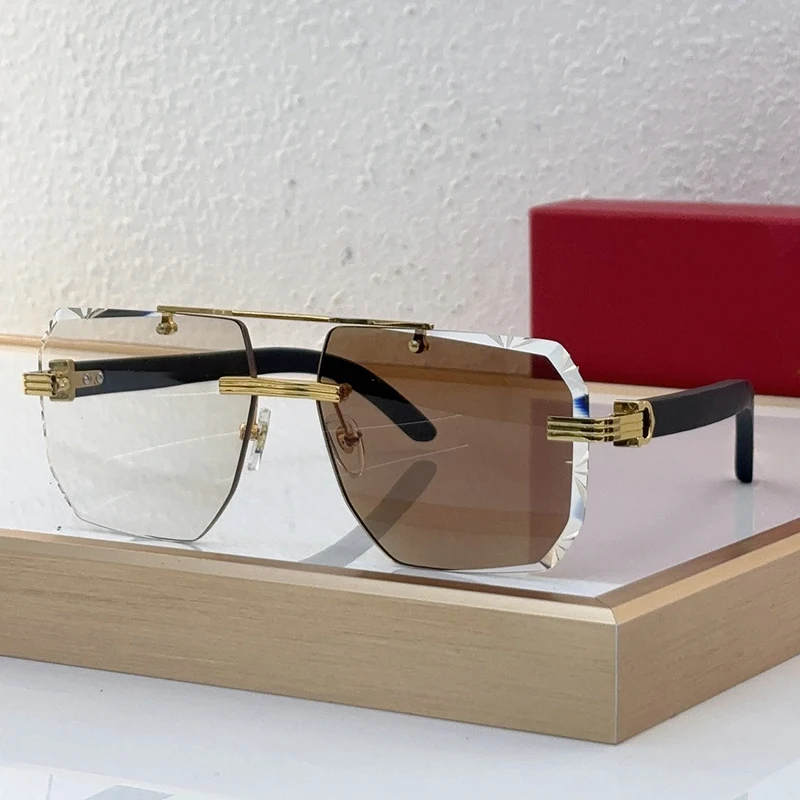 0527S Double Bridge Square Rimless Sunglasses Diamond Cut Uv400 Designer Ladies and Men Fashion Wooden Classical Eyeglasses
0527S Double Bridge Square Rimless Sunglasses Diamond Cut Uv400 Designer Ladies and Men Fashion Wooden Classical Eyeglasses