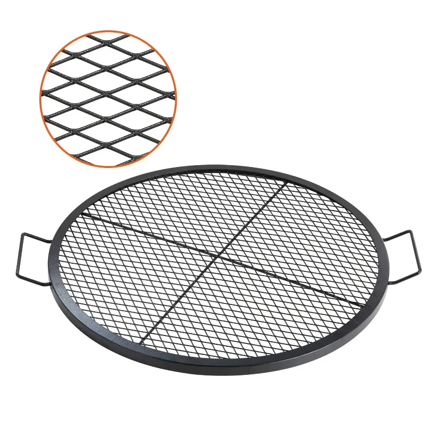 X-Marks Fire Pit Grill Grate Round Heavy Duty Steel Campfire BBQ Grill Grid with Handle Support Portable Camping Cookware 30 In
X-Marks Fire Pit Grill Grate Round Heavy Duty Steel Campfire BBQ Grill Grid with Handle Support Portable Camping Cookware 30 In