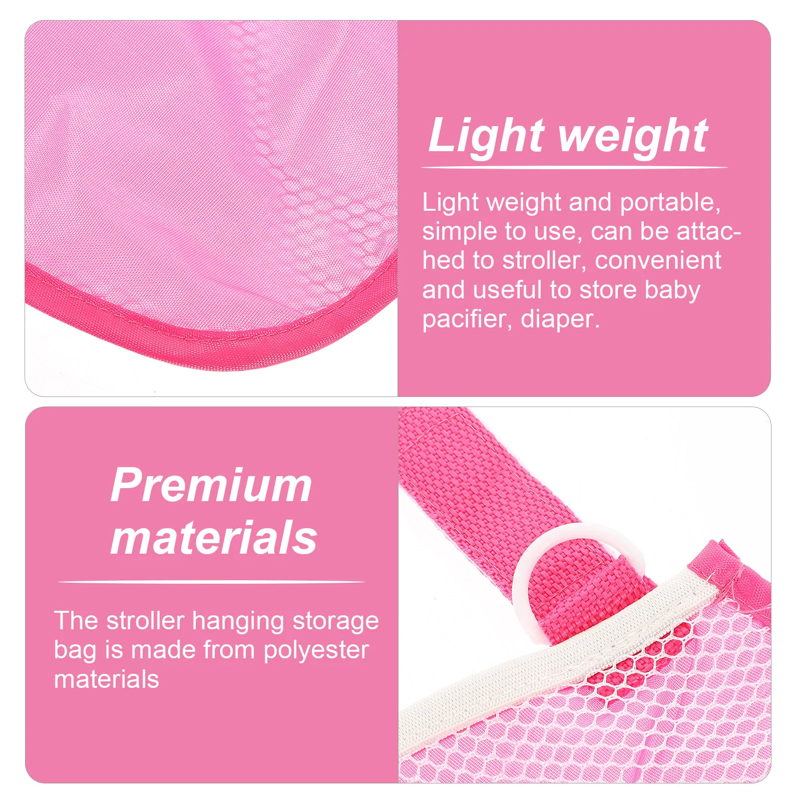2 pcs Baby Stroller Bags Portable Mesh Side Sling Storage Bag for Trolley Lightweight Polyester Black Color 2 Pieces
2 pcs Baby Stroller Bags Portable Mesh Side Sling Storage Bag for Trolley Lightweight Polyester Black Color 2 Pieces