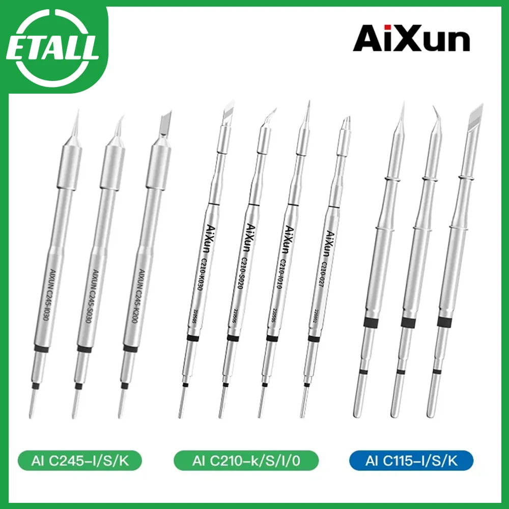 Aixun C210 C245 C115 Soldering Iron Tips T12 Station Handle For JBC T210 T245 T115 Original Sugon T26 T26D Lead Free T3A T3B Kit
Aixun C210 C245 C115 Soldering Iron Tips T12 Station Handle For JBC T210 T245 T115 Original Sugon T26 T26D Lead Free T3A T3B Kit