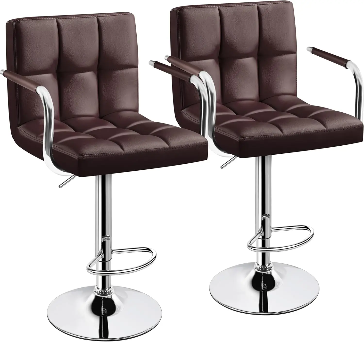 Bar Stools Set of 2, Adjustable PU Leather Swivel Barstools, Modern Counter Stools with Back and Footrest, Counter Height Bar
Bar Stools Set of 2, Adjustable PU Leather Swivel Barstools, Modern Counter Stools with Back and Footrest, Counter Height Bar