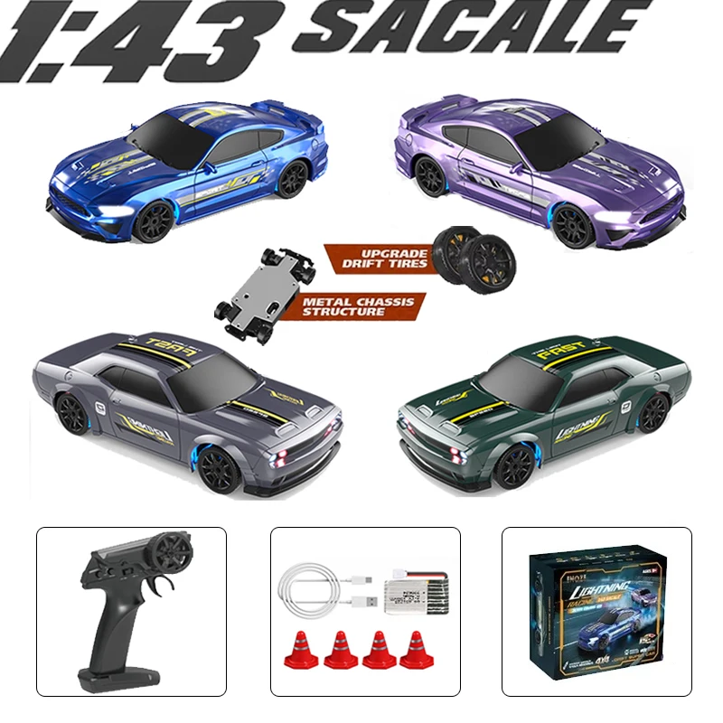 Cool RC Drift Car1/43 Off-road 4x4 Remote-controlled Racing Car 15 Kilometers Per Hour High-speed RTR-7 Color LED Light Car Gift
Cool RC Drift Car1/43 Off-road 4x4 Remote-controlled Racing Car 15 Kilometers Per Hour High-speed RTR-7 Color LED Light Car Gift