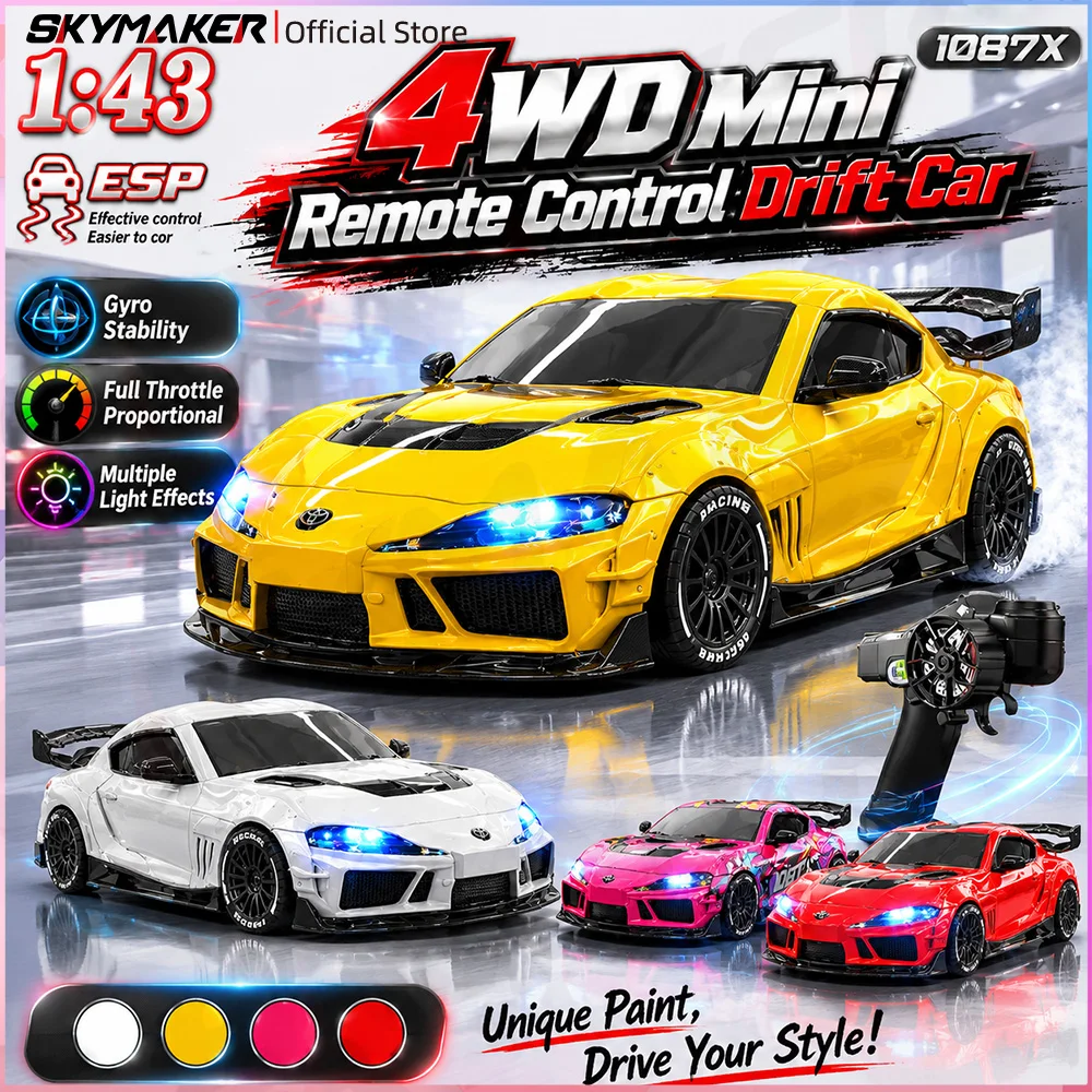 1:43 Scale JXC SP4301 4WD Mini RC Drift Car 2.4G Remote Control with Gyroscope LED Lights RTR Rechargeable Racing Car Toy Gift
1:43 Scale JXC SP4301 4WD Mini RC Drift Car 2.4G Remote Control with Gyroscope LED Lights RTR Rechargeable Racing Car Toy Gift
