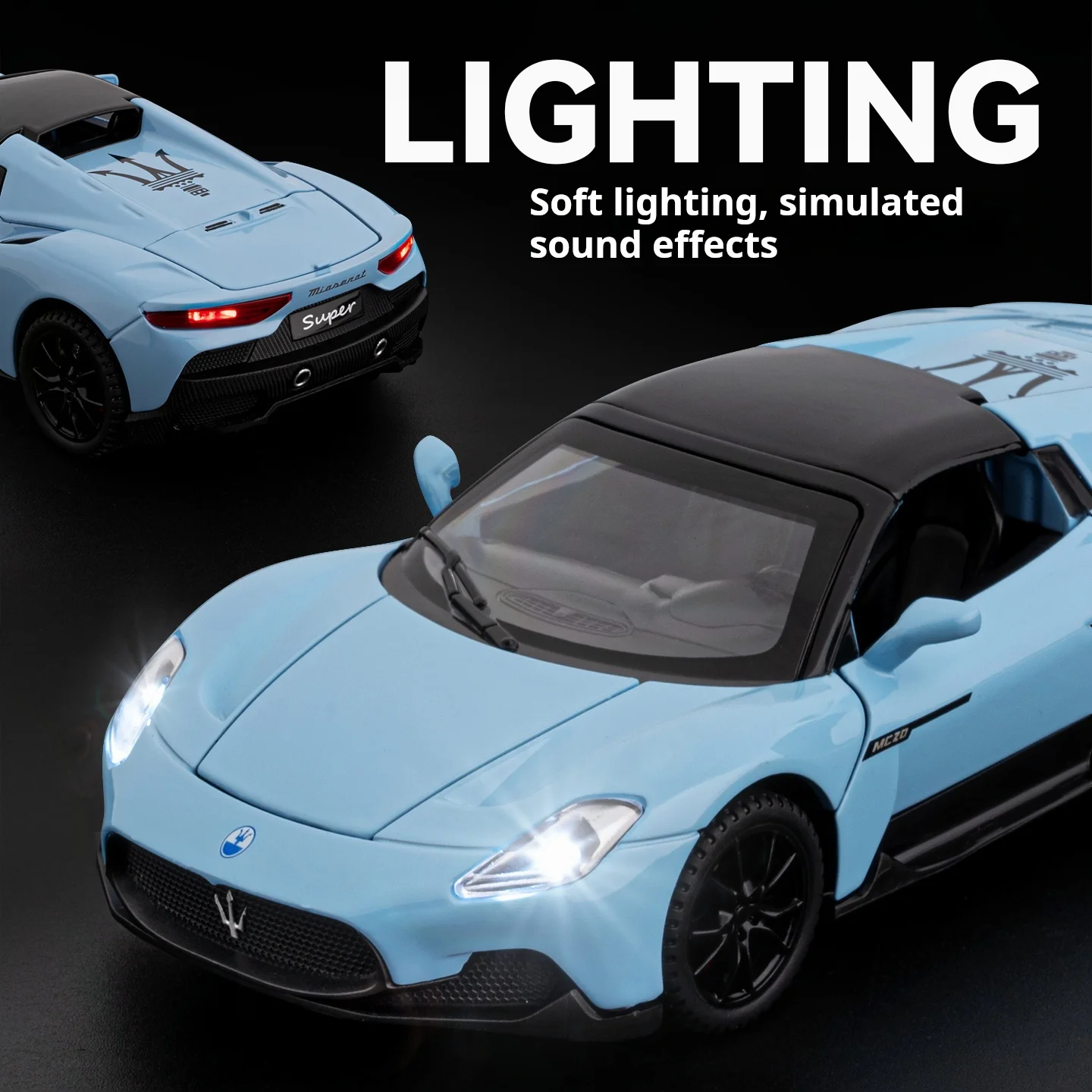 Модель Maserati MC20 1:32: Изысканная коллекционная модель суперкара-кабриолета из сплава с имитацией звука и света, подарок, украшение для рабочего стола
Модель Maserati MC20 1:32: Изысканная коллекционная модель суперкара-кабриолета из сплава с имитацией звука и света, подарок, украшение для рабочего стола