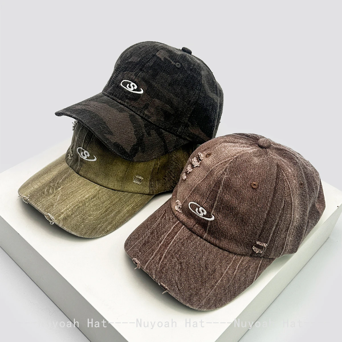New Men Women Broken Style Retro Embroidered S Letters Baseball Hats Sunshade CAMO Versatile Street Peaked Caps Fashion Distress
New Men Women Broken Style Retro Embroidered S Letters Baseball Hats Sunshade CAMO Versatile Street Peaked Caps Fashion Distress