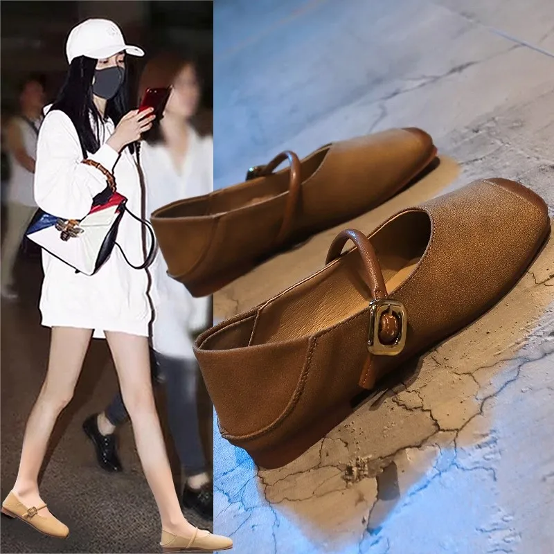 FAD Z Mary Jane Women's oes Soft Bot Retro Forest System Versatile Flat Heel Faionable Casual Slip-On Ankle Straps
FAD Z Mary Jane Women's oes Soft Bot Retro Forest System Versatile Flat Heel Faionable Casual Slip-On Ankle Straps