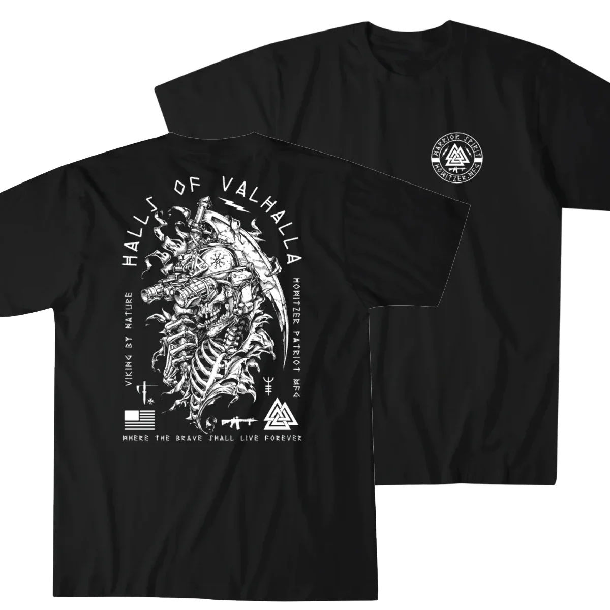 Hall of Valhalla. Vi king Skull Tactical Grim Reaper Tattoo T-Shirt 100% Cotton O-Neck Summer Short Sleeve Casual Mens T-shirt
Hall of Valhalla. Vi king Skull Tactical Grim Reaper Tattoo T-Shirt 100% Cotton O-Neck Summer Short Sleeve Casual Mens T-shirt