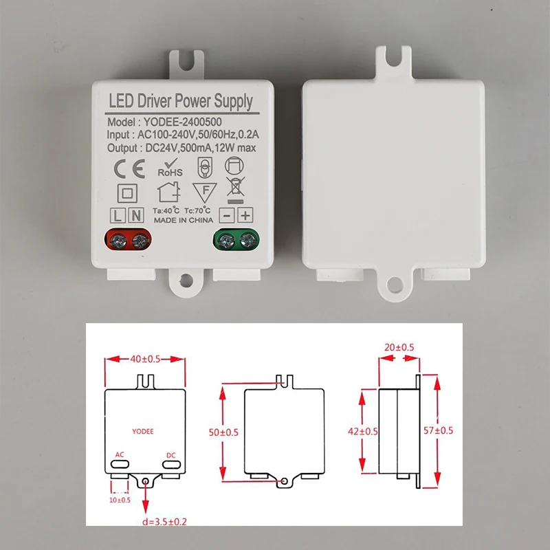 DC12V 24V Power Supply Constant Voltage Switching 3W 6W 12W Lighting LED Transformer 250 500mA 600 830mA 1.0mA Power Adapter
DC12V 24V Power Supply Constant Voltage Switching 3W 6W 12W Lighting LED Transformer 250 500mA 600 830mA 1.0mA Power Adapter