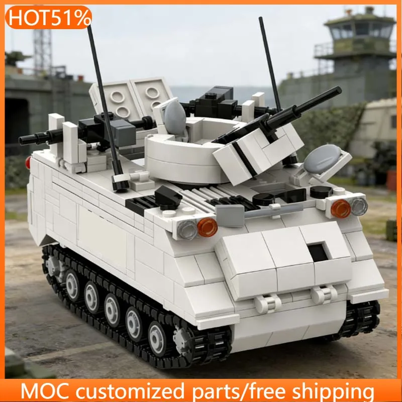 700 PCS Armored Vehicle Bricks UN M113 ACAV MOC Customize Modular Building Block Technology Creative DIY Boys Assembly Toy Gift
700 PCS Armored Vehicle Bricks UN M113 ACAV MOC Customize Modular Building Block Technology Creative DIY Boys Assembly Toy Gift